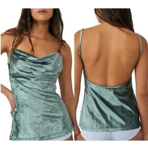 Free People Intimately Women's Evergreen Velvet All Night Camisole Size Medium